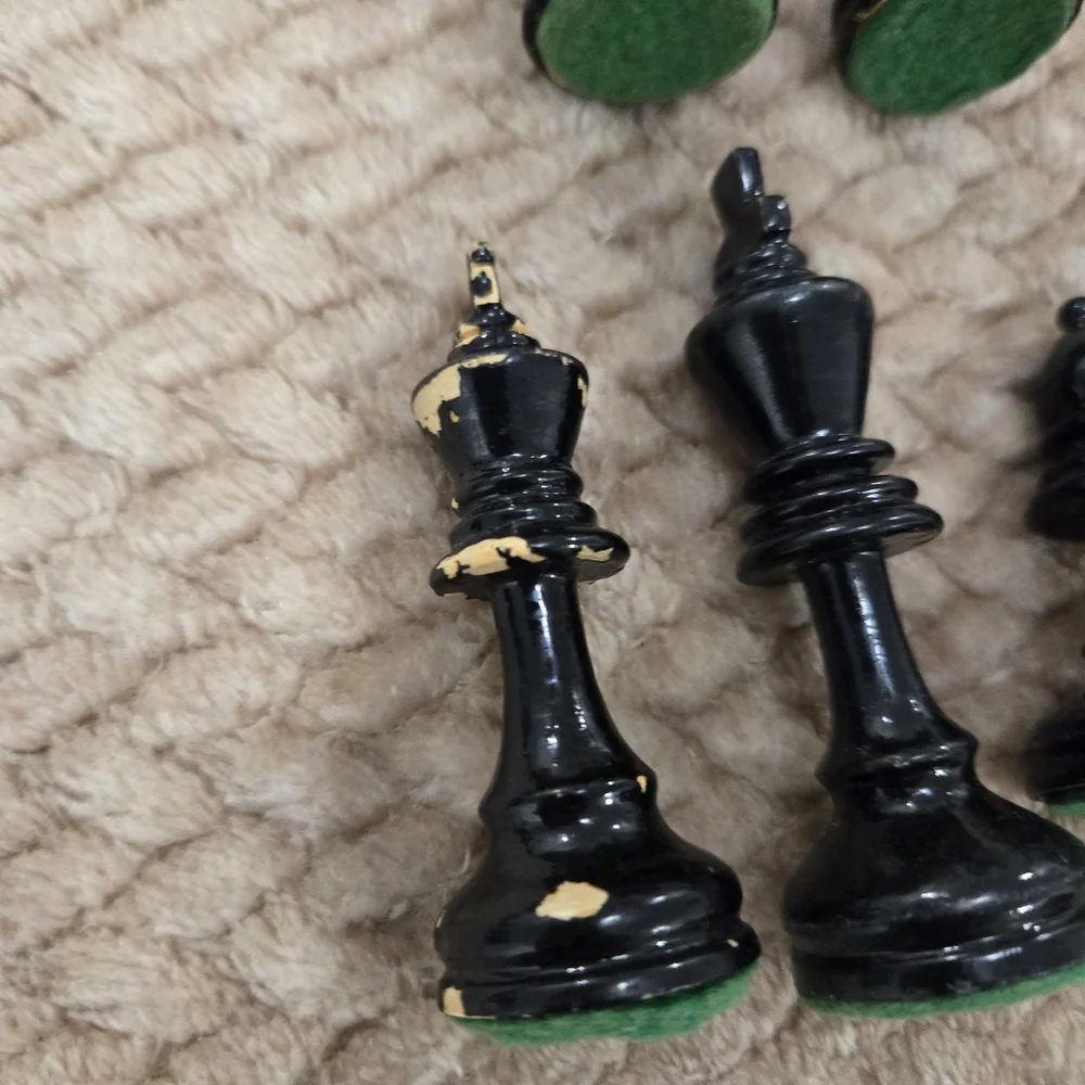 Vintage Wooden Checkers Backgammon Set Folding Board Games Rustic Decor. - Picture 14 of 16